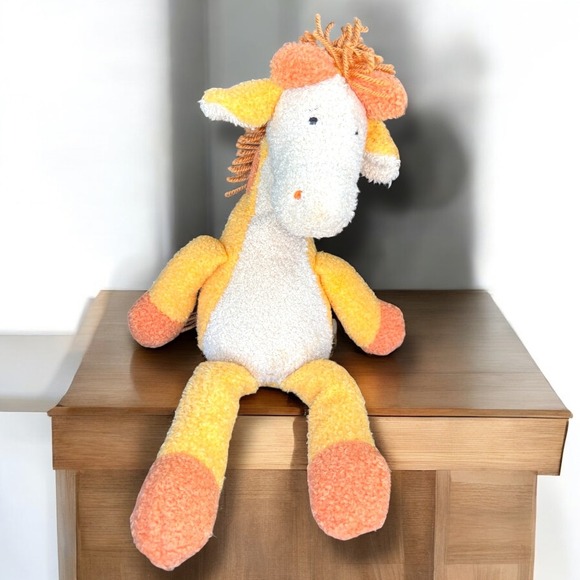 manhattan toy Other - Manhattan Toy Giraffe Orange Short Curly Plush 18" Yarn Soft Toy Stuffed Animal